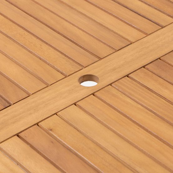 Garden Table Familis, 160 cm, Teak Look, FSC Eucalyptus Wood