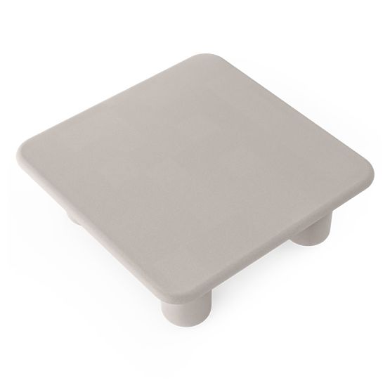 Garden Table Vibonis 100 cm, Square, Cement, Light Beige