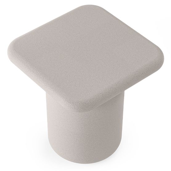 Garden Table Vibonis 42 cm, Square, Cement, Light Beige