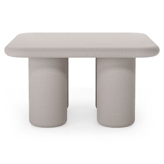 Garden Table Vibonis 70 cm, Square, Cement, Light Beige