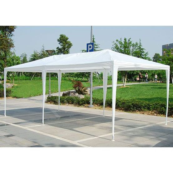Garden Tent Pavilion 3x6 m 6 Walls White MultiGarden