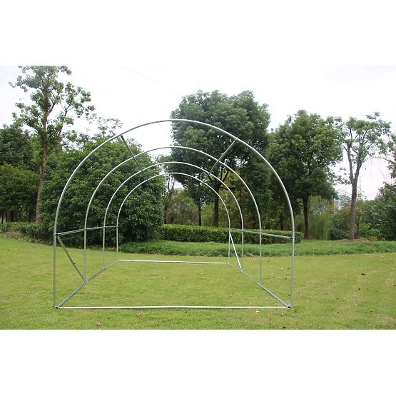 Garden Tunnel Greenhouse 3x2x2 m Multipurpose Metal Frame White Film 2 Entrances