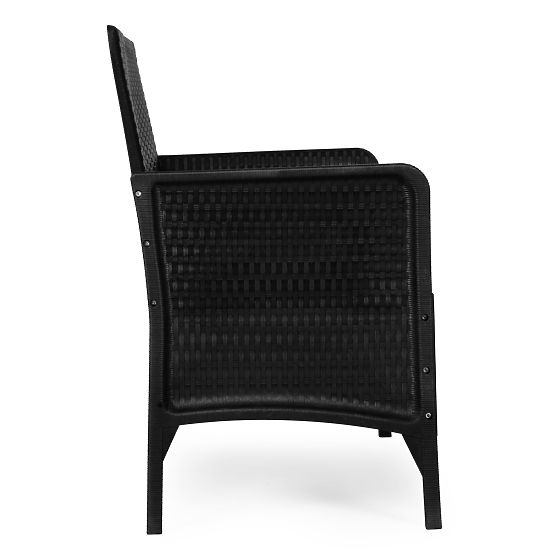 Garden Two-Seater Sofa with Cushion Bench for Balcony Terrace Garden Black MultiGarden