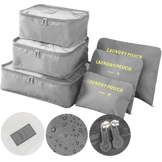 GAVIN Travel Organizer Set Grey