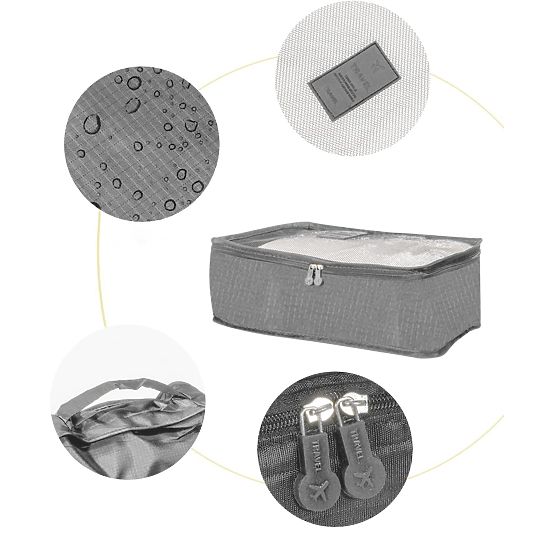 GAVIN Travel Organizer Set Grey