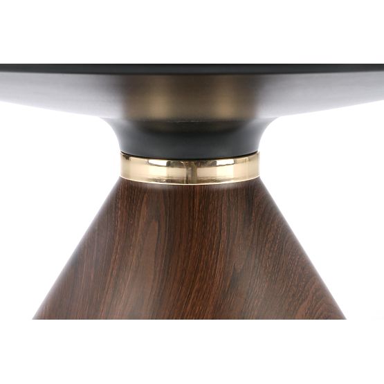 GENESIS Coffee Table White Marble / Walnut / Gold (2pcs=1set)