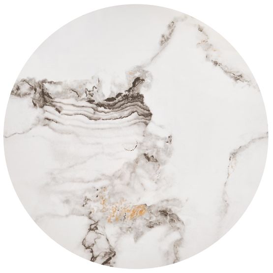 GILDA set of 3 tables, white marble / black (1p=1set)