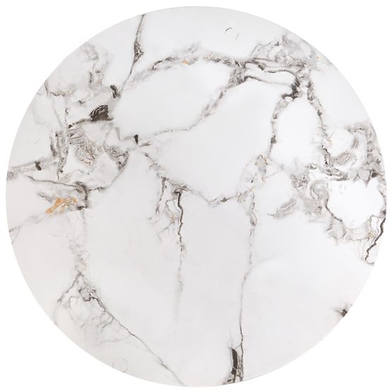 GILDA set of 3 tables, white marble / black (1p=1set)
