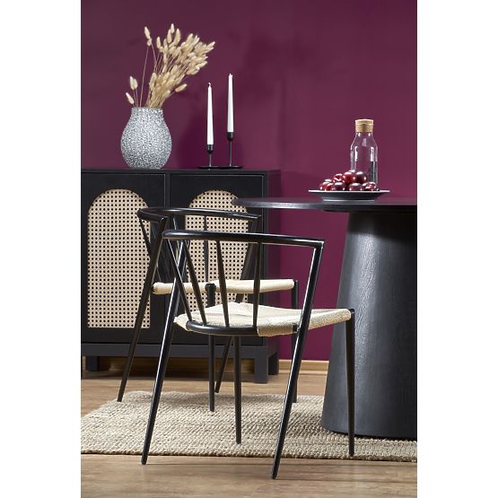 GINTER round table, black (2p=1pc)