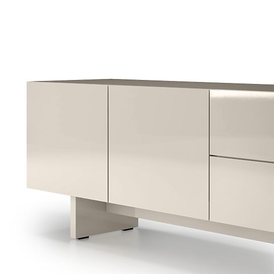 Glim TV Cabinet, Cashmere, Glossy
