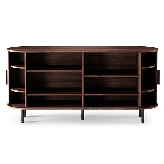 Gliss Dresser, Rounded, Slats, Dark Walnut