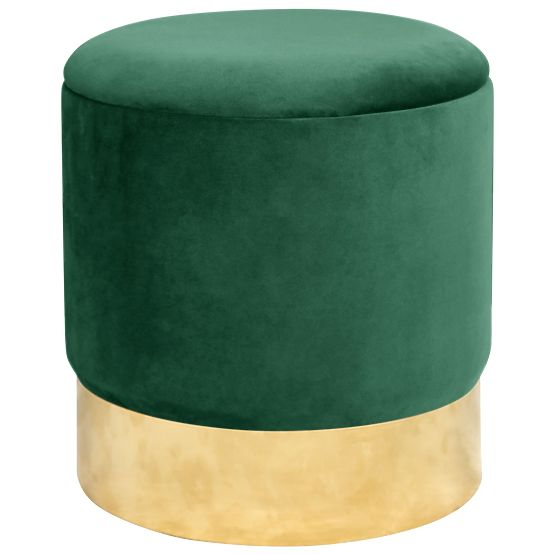 GOLDEN BOTTLE GREEN POUF