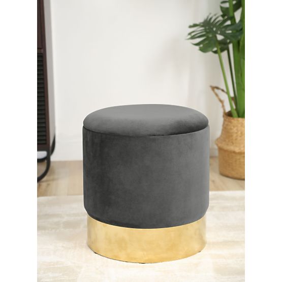 GOLDEN GRAPHITE POUF