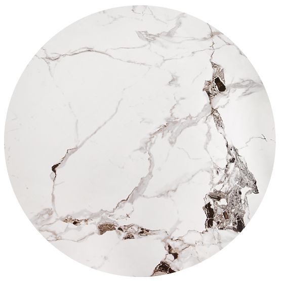 GORETTI Coffee Table White Marble / Black (2p=1pc)