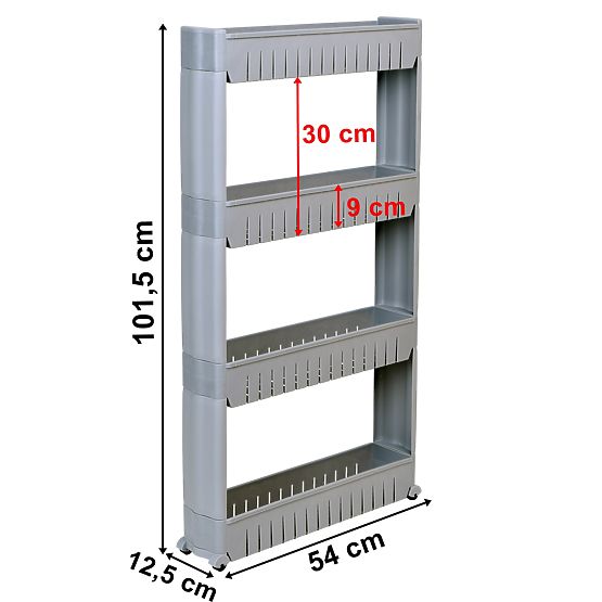 Gray Kitchen Bathroom Shelf 4 Levels Osmera