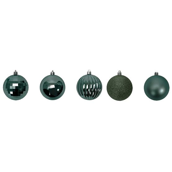 GREEN CHRISTMAS BALLS 34 PCS SYSD1688-027