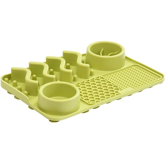 GREEN SLOW FEEDING LICK MAT