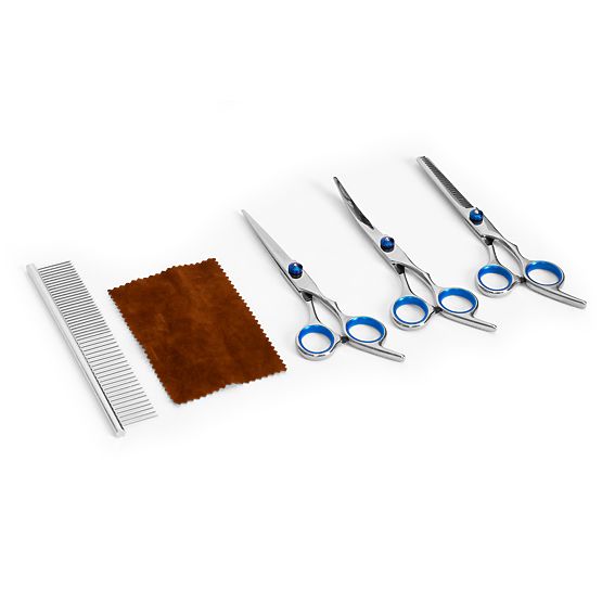 Grooming Set for Trimming Dogs and Cats Scissors Comb Case