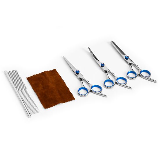 Grooming Set for Trimming Dogs and Cats Scissors Comb Case