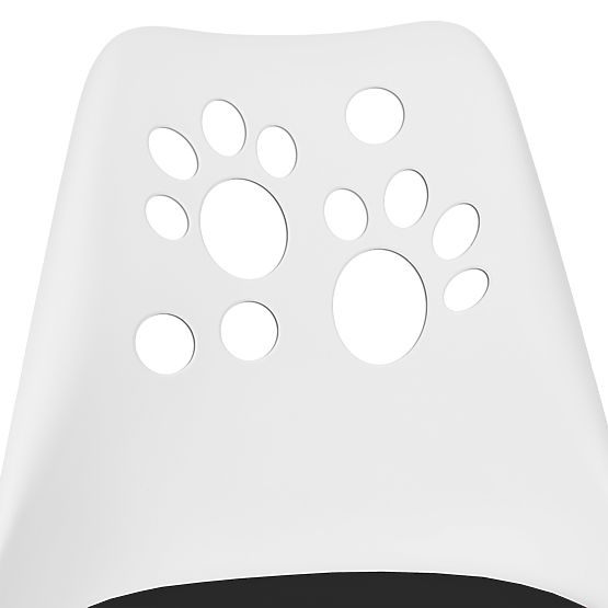 Grover Swivel Chair White-Black