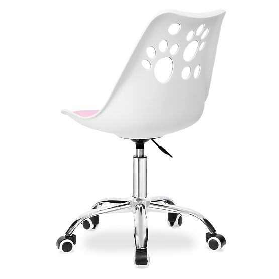 Grover Swivel Chair White-Pink