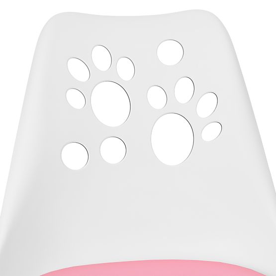 Grover Swivel Chair White-Pink