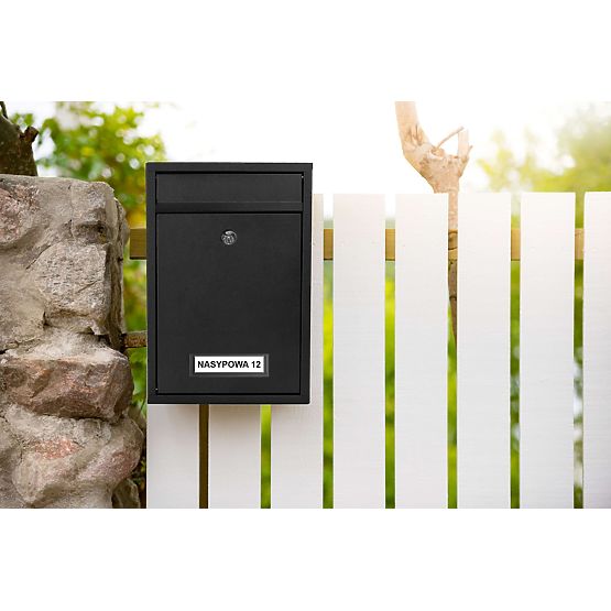 Gustav Black Letter Mailbox