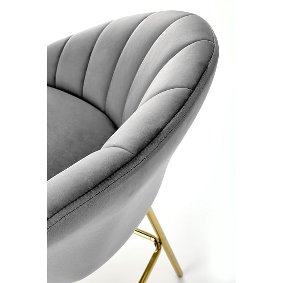 H112 Bar Stool Gray/Gold (2pcs)