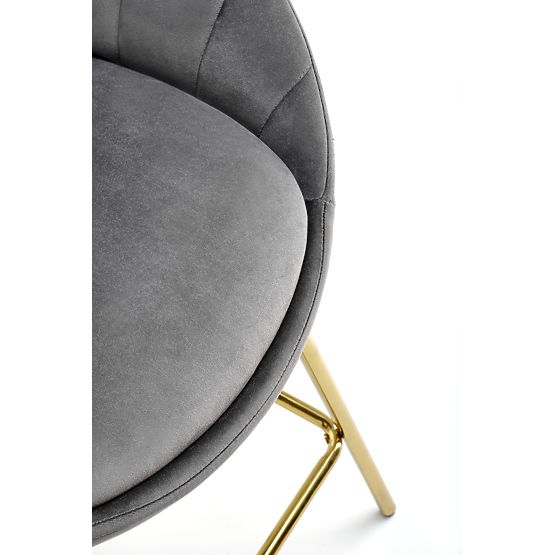 H112 Bar Stool Gray/Gold (2pcs)