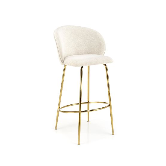 H116 Cream/Gold Bar Stool (1p=2pcs)