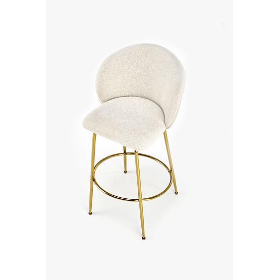 H116 Cream/Gold Bar Stool (1p=2pcs)