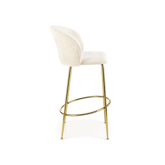 H116 Cream/Gold Bar Stool (1p=2pcs)