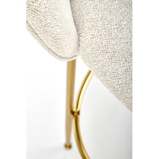 H116 Cream/Gold Bar Stool (1p=2pcs)
