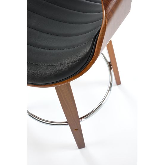 H123 Bar Stool Black / Walnut (1p=1pc)