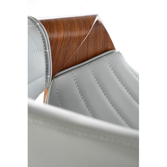 H123 Bar Stool Grey/Walnut (1p=1pc)