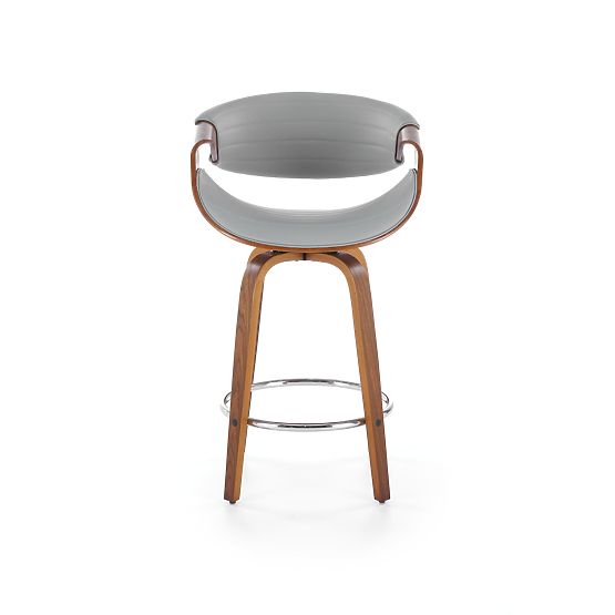 H123 Bar Stool Grey/Walnut (1p=1pc)