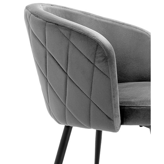 HAMPTON Velvet Graphite Chair