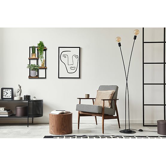 Hanging Black Planter Hagart Rustic Old Oak