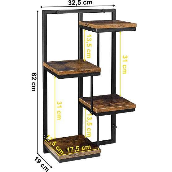 Hanging Black Planter Hagart Rustic Old Oak