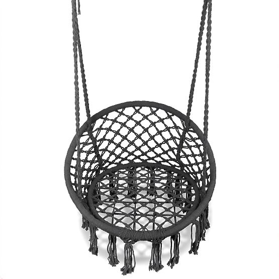 Hanging Chair Boho Garden Swing Stork Nest Grey MultiGarden