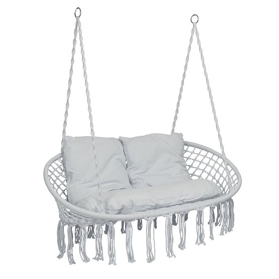 Hanging Chair Stork Nest LAGOS Gray with Cushions