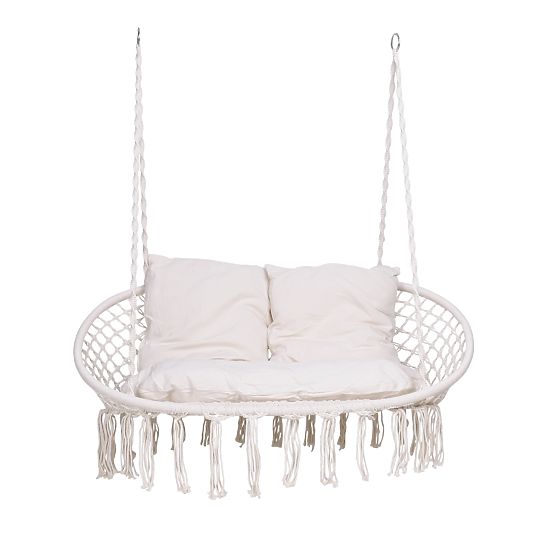 Hanging Chair Stork's Nest LAGOS Cream with Cushions
