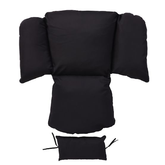 Hanging Freestanding Garden Cocoon Chair up to 120 kg with Black Cushions MultiGarden