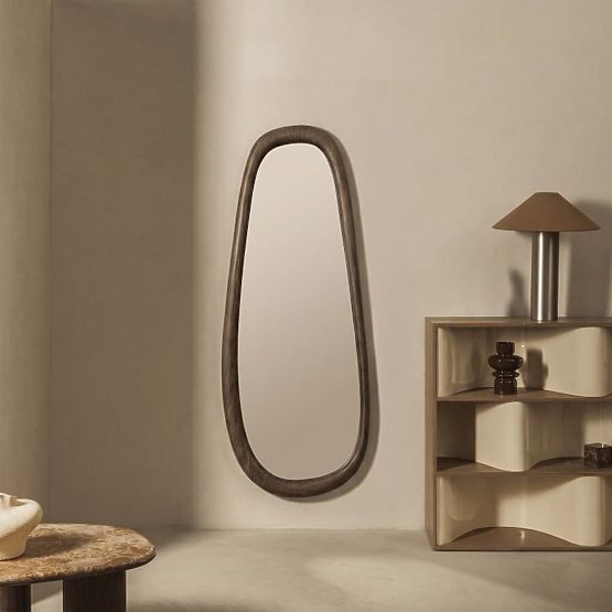 Hanging Mirror Aqila, Dark Walnut