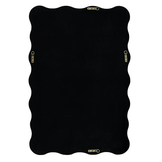 Hanging Mirror Glimmer in Wavy Frame, Dark Walnut