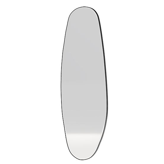 Hanging Mirror in Black Frame Frivatti, 55x150 cm, Irregular Shape