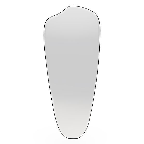 Hanging Mirror in Black Frame Frivatti, 60x140 cm, Irregular Shape