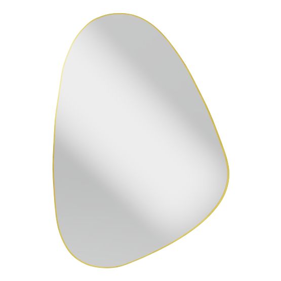Hanging Mirror in Gold Frame Libia, 76x51 cm, Irregular Shape