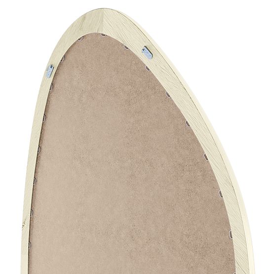 Hanging Mirror in Wooden Frame Lisa 70x90 cm, Irregular Shape, Natural