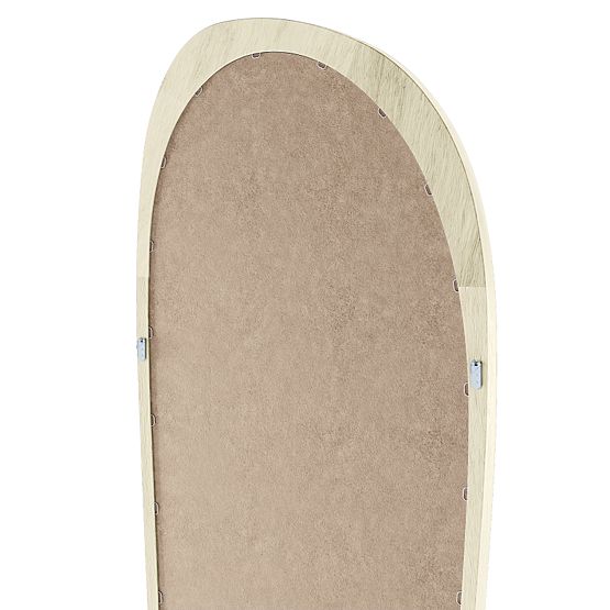 Hanging Mirror in Wooden Frame Sogno 60x165 cm, Irregular Shape, Natural